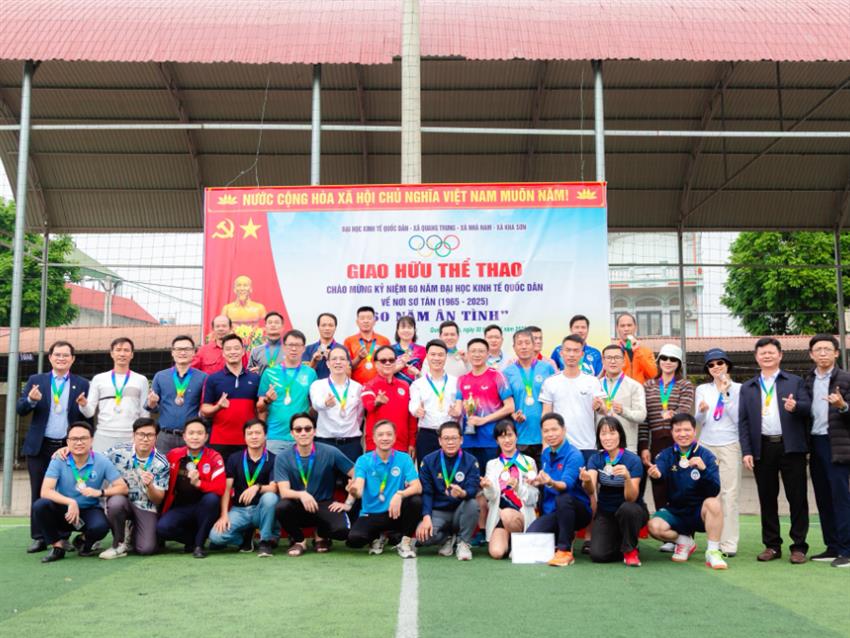 ĐẠI HỌC KINH TẾ QUỐC DÂN TỔ CHỨC GIAO HỮU THỂ THAO CHÀO MỪNG KỶ NIỆM 60 NĂM VỀ NƠI SƠ TÁN (1965-2025)