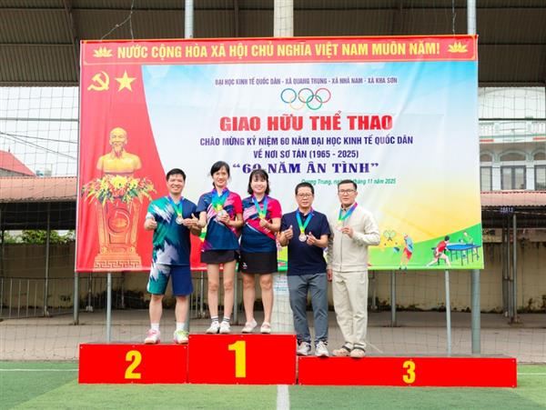 CHÚC MỪNG CLB CẦU LÔNG ĐẠT THÀNH TÍCH ẤN TƯỢNG TẠI CHƯƠNG TRÌNH GIAO HỮU THỂ THAO CHÀO MỪNG 60 NĂM ĐẠI HỌC KINH TẾ QUỐC DÂN VỀ NƠI SƠ TÁN (1965–2025)