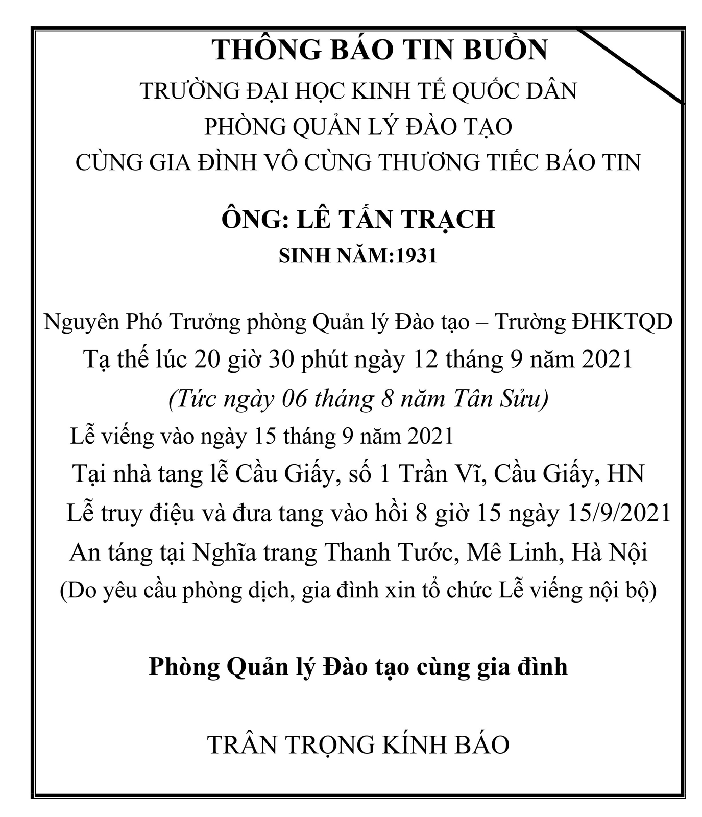Lê tấn trạch  
