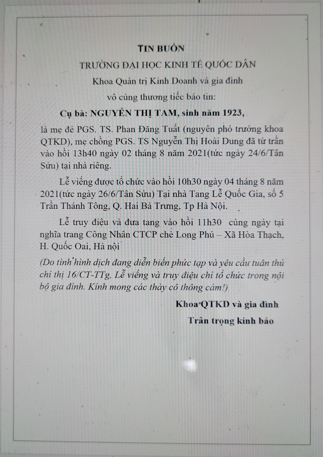 Nguyễn Thị Tam 