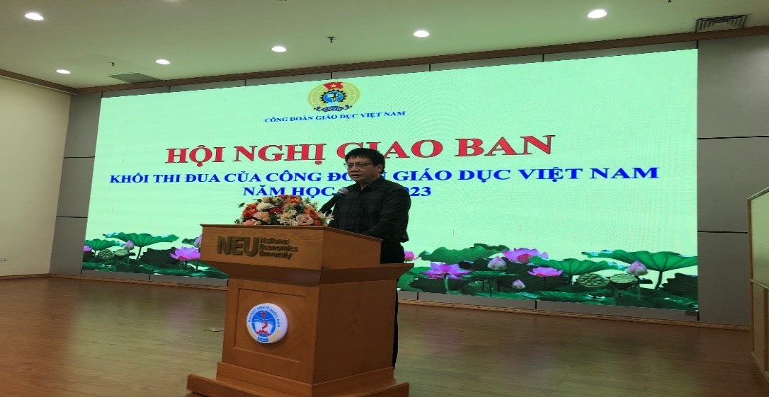 Đồng chí Nguyễn Ngọc Ân - Chủ tịch CĐGD Việt Nam phát biểu khai mạc Hội nghị
