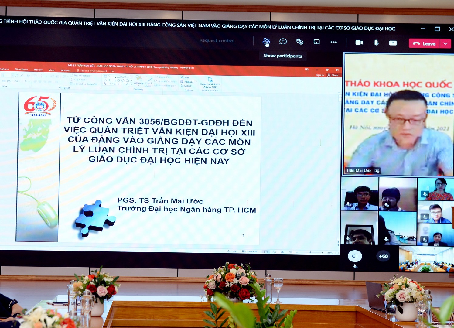 GS Phó Hiệu trưởng hy vọng hội thảo sẽ là diễn đàn để các giảng viên lý luận chính trị ở các trường Đại học