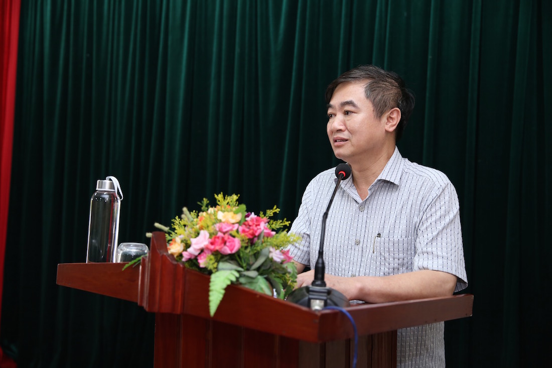 Đồng chí Trần Viết Tới – Giám đốc Trung tâm điều dưỡng người có công - tỉnh Hà Tĩnh phát biểu