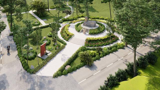 Phổi cảnh tổng thể khu tưởng niệm Anh hùng, Liệt sĩ ngành GD&ĐT