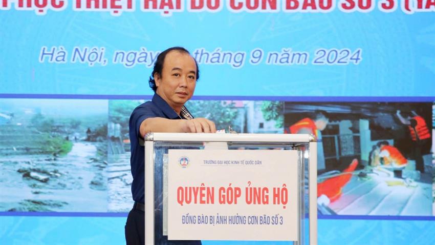 Trường Đại học Kinh tế Quốc dân phát động quyên góp ủng hộ đồng bào và sinh viên NEU khắc phục thiệt hại do cơn bão số 3