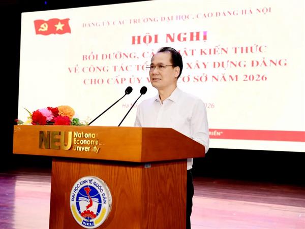 Đảng ủy các trường Đại học, Cao đẳng Hà Nội tổ chức Hội nghị bồi dưỡng nghiệp vụ công tác Đảng năm 2026