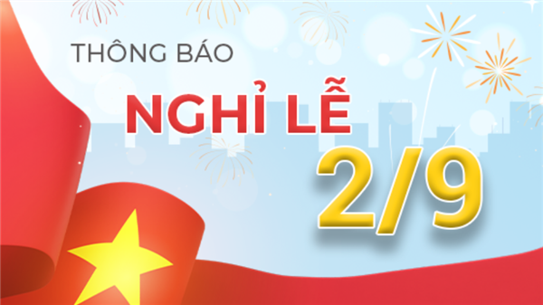 Thông báo nghỉ lễ Quốc khánh 2/9