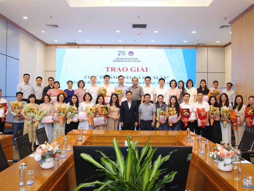 HỘI NGHỊ GIAO BAN CÔNG TÁC CÔNG ĐOÀN QUÝ II NĂM 2026 VÀ TRAO GIẢI CUỘC THI ẢNH “NEU VÀ SẮC XUÂN” CHÀO MỪNG KỶ NIỆM 70 NĂM THÀNH LẬP ĐẠI HỌC KINH TẾ QUỐC DÂN