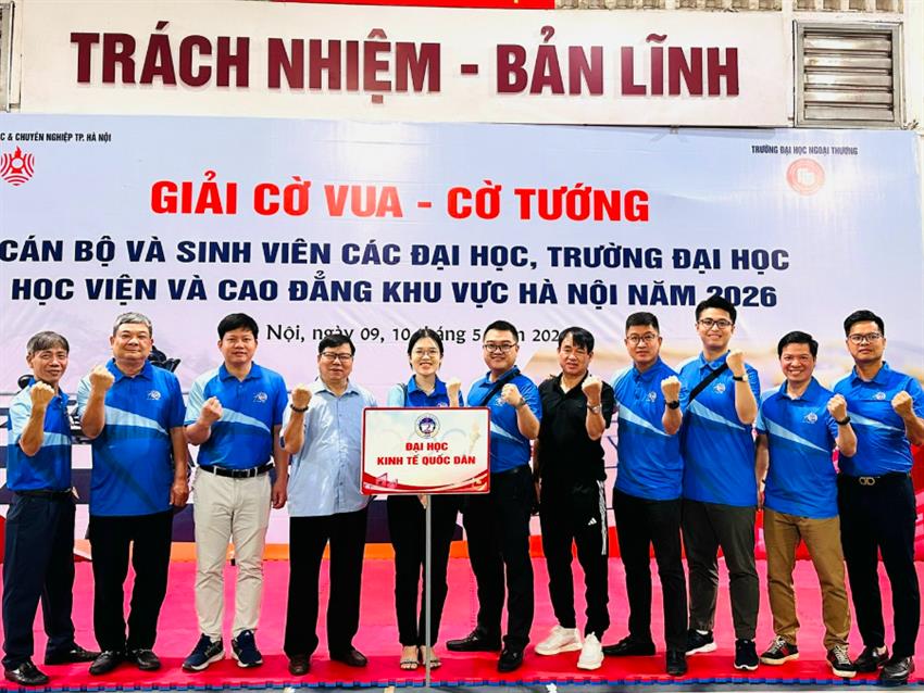 Đội tuyển Cờ NEU đạt thành tích xuất sắc tại Giải Cờ Vua, Cờ Tướng Cán bộ, Sinh viên khu vực Hà Nội năm 2026